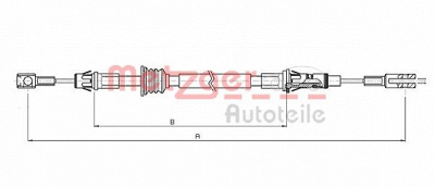 METZGER 106852 -  Трос, стояночная тормозная система