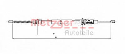 METZGER 106853 -  Трос, стояночная тормозная система