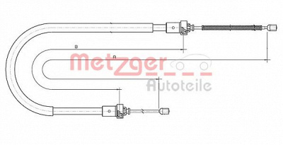 METZGER 106893 -  Трос, стояночная тормозная система
