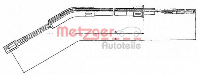 METZGER 10702 -  Трос, стояночная тормозная система