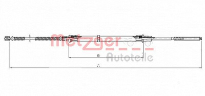 METZGER 107131 -  Трос, стояночная тормозная система