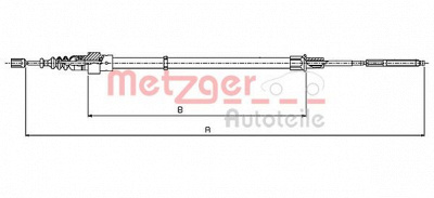 METZGER 107135 -  Трос, стояночная тормозная система