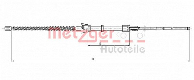 METZGER 107136 -  Трос, стояночная тормозная система