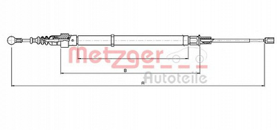 METZGER 107139 -  Трос, стояночная тормозная система