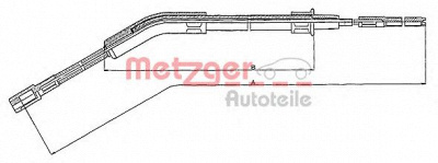 METZGER 10715 -  Трос, стояночная тормозная система
