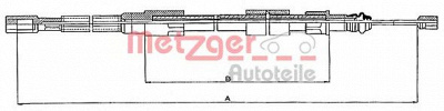 METZGER 107211 -  Трос, стояночная тормозная система