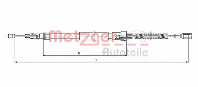 METZGER 107381 -  Трос, стояночная тормозная система