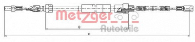 METZGER 107383 -  Трос, стояночная тормозная система