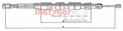 METZGER 10739 -  Трос, стояночная тормозная система