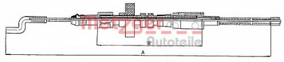 METZGER 107391 -  Трос, стояночная тормозная система