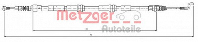 METZGER 107394 -  Трос, стояночная тормозная система