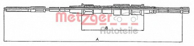 METZGER 10740 -  Трос, стояночная тормозная система