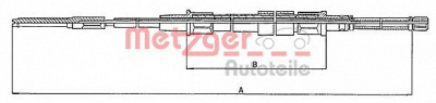 METZGER 107401 -  Трос, стояночная тормозная система
