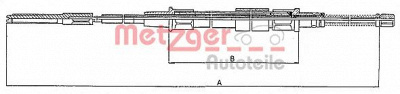 METZGER 107402 -  Трос, стояночная тормозная система