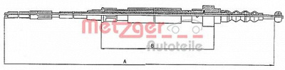 METZGER 107403 -  Трос, стояночная тормозная система