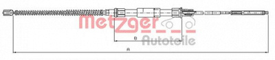 METZGER 107407 -  Трос, стояночная тормозная система