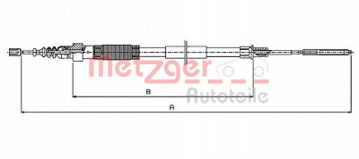 METZGER 107408 -  Трос, стояночная тормозная система