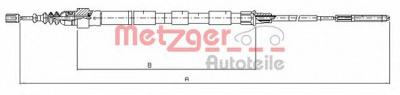 METZGER 107410 -  Трос, стояночная тормозная система