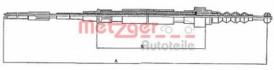 METZGER 10742 -  Трос, стояночная тормозная система