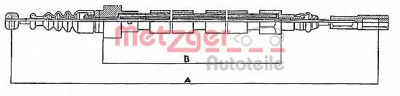 METZGER 10746 -  Трос, стояночная тормозная система