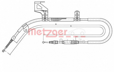 METZGER 107482 -  Трос, стояночная тормозная система