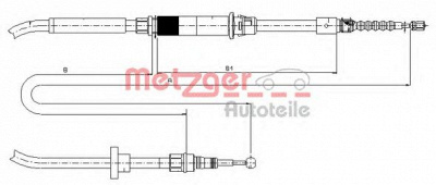 METZGER 107484 -  Трос, стояночная тормозная система
