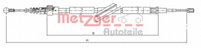 METZGER 107506 -  Трос, стояночная тормозная система