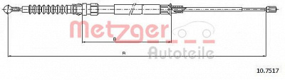 METZGER 107517 -  Трос, стояночная тормозная система