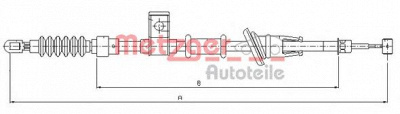 METZGER 108221 -  Трос, стояночная тормозная система