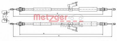METZGER 108225 -  Трос, стояночная тормозная система
