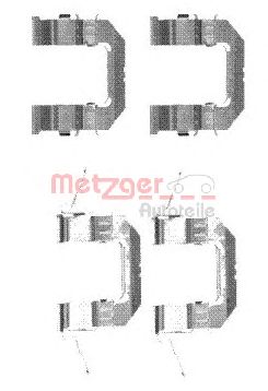 METZGER 1091722 -  Комплектующие, колодки дискового тормоза