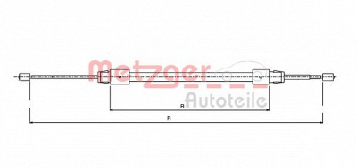METZGER 109322 -  Трос, стояночная тормозная система