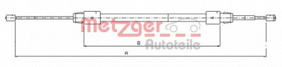 METZGER 109323 -  Трос, стояночная тормозная система