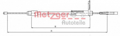 METZGER 109326 -  Трос, стояночная тормозная система