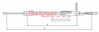 METZGER 109327 -  Трос, стояночная тормозная система