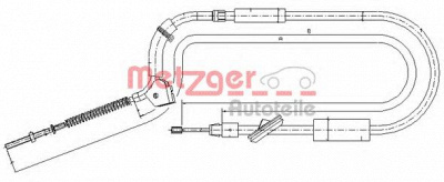 METZGER 109332 -  Трос, стояночная тормозная система
