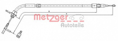 METZGER 109333 -  Трос, стояночная тормозная система