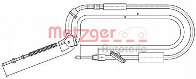 METZGER 109335 -  Трос, стояночная тормозная система