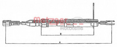METZGER 10943 -  Трос, стояночная тормозная система