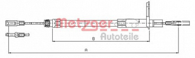 METZGER 109431 -  Трос, стояночная тормозная система