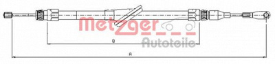 METZGER 109433 -  Трос, стояночная тормозная система