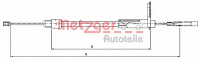 METZGER 109435 -  Трос, стояночная тормозная система