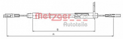 METZGER 109441 -  Трос, стояночная тормозная система