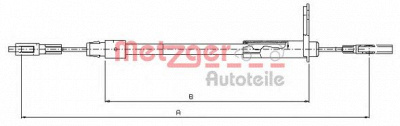 METZGER 109442 -  Трос, стояночная тормозная система