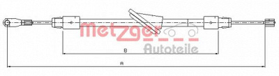 METZGER 109443 -  Трос, стояночная тормозная система