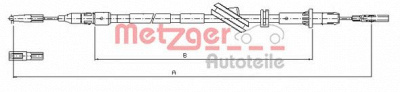 METZGER 109444 -  Трос, стояночная тормозная система