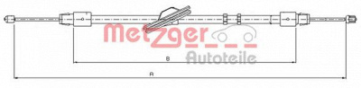 METZGER 109445 -  Трос, стояночная тормозная система
