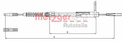 METZGER 109455 -  Трос, стояночная тормозная система