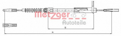 METZGER 109456 -  Трос, стояночная тормозная система