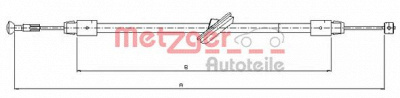 METZGER 109833 -  Трос, стояночная тормозная система